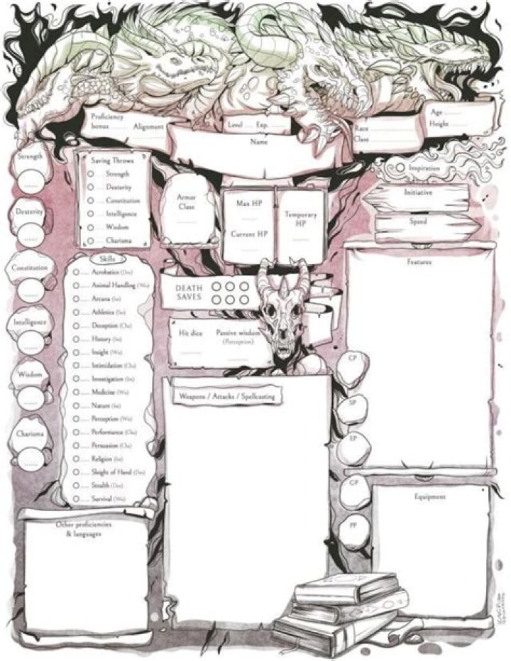 Download Free Themed D&D Character Sheet PDF for Your Campaign