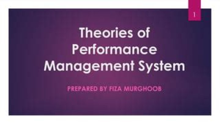 Key Theories of Performance Management: PDF Guide