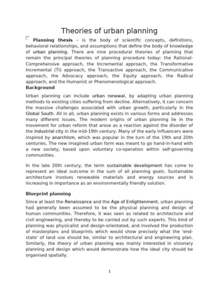 Theories of Urban Planning PDF: Key Concepts & Practical Applications