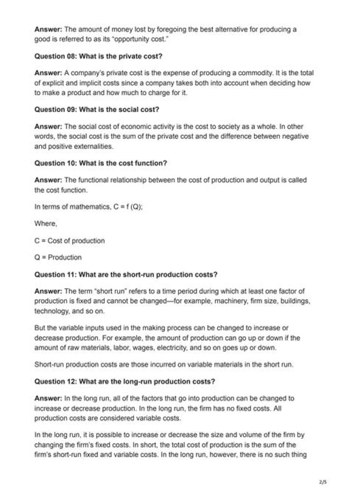 Theory of Cost Questions and Answers PDF: Expert Study Guide