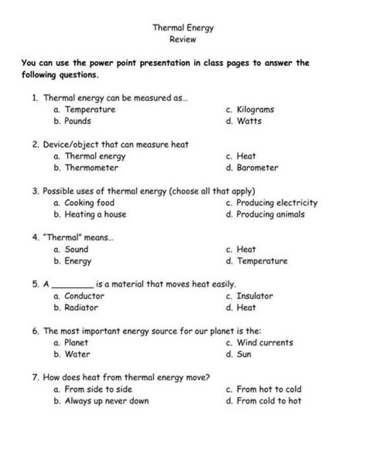 Thermal Energy Questions and Answers: Expert PDF Guide