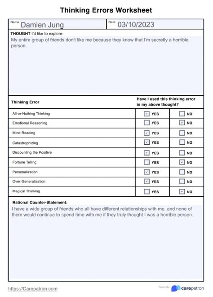 Thinking Errors Worksheets PDF: Boost Your Critical Thinking Skills