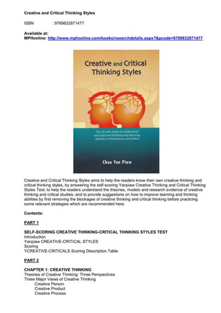Think Styles Test PDF: Discover Your Unique Thinking Style