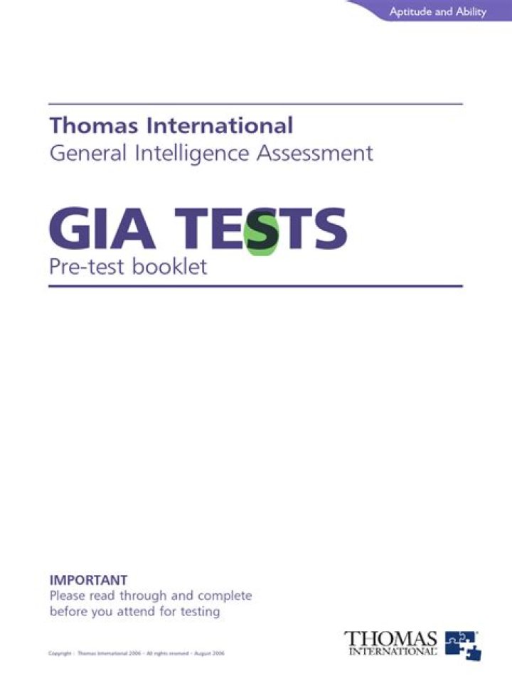 Thomas International GIA Test PDF: Official Exam Guide & Download