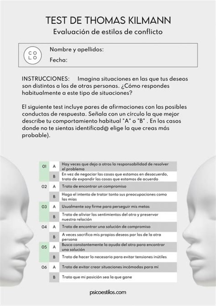 Free Download: Thomas Kilmann Conflict Style Test PDF