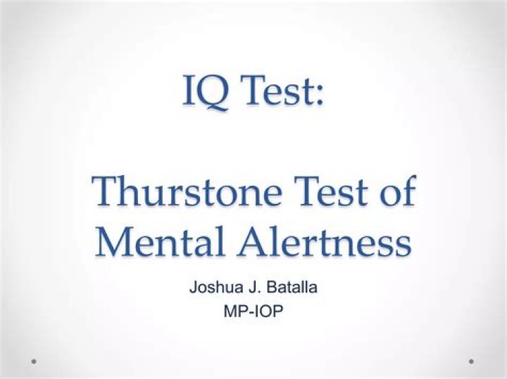 Thurstone Test of Mental Alertness: How to Measure Sharp Thinking