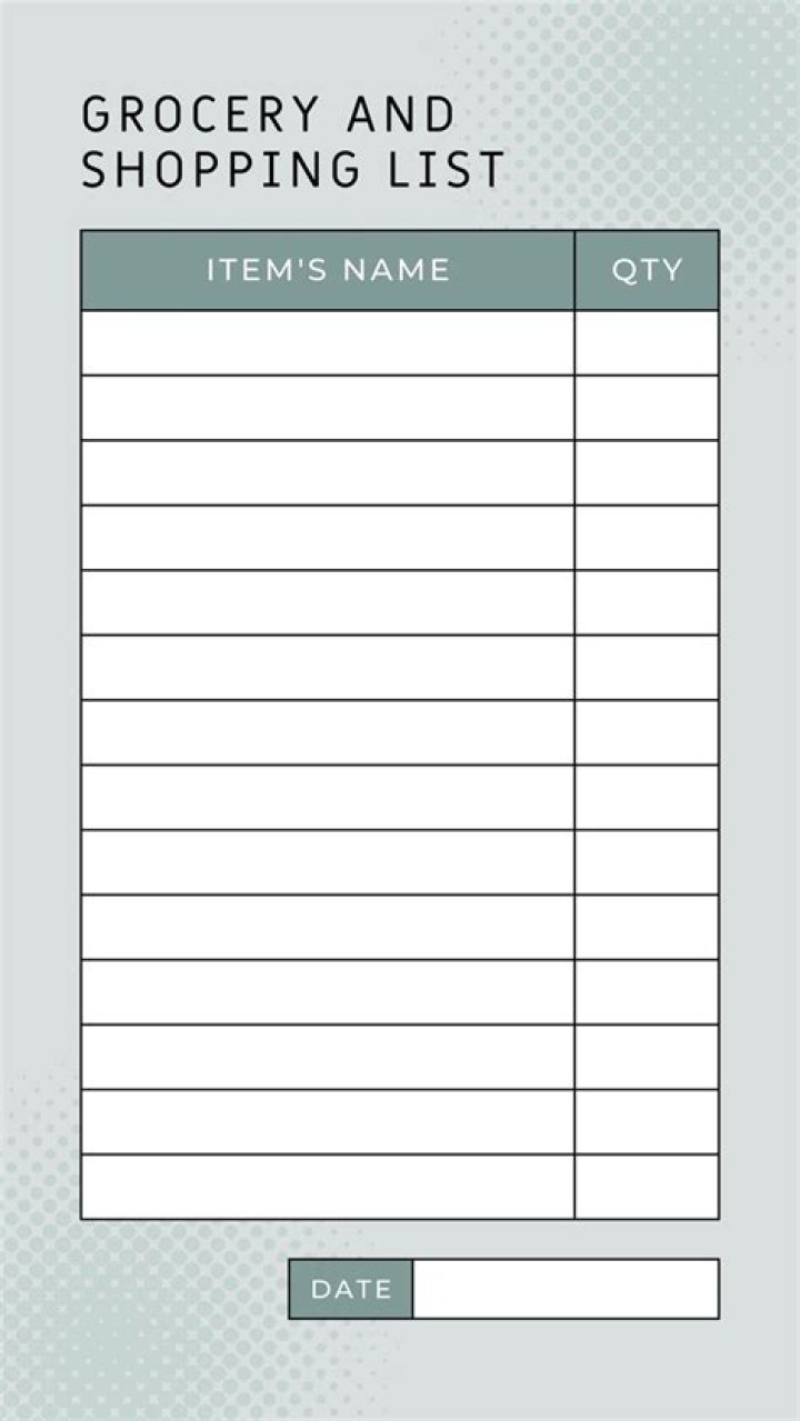 Tiffany Plate Grocery List PDF – Easy Weekly Shopping List