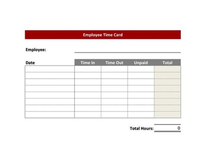 Free Time Card Worksheet PDF for Accurate Time Tracking