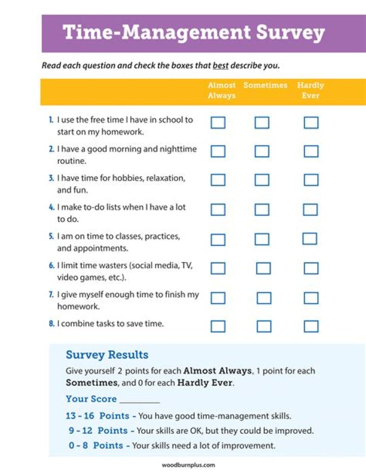 Download Free Time Management Survey Questionnaire PDF – Instant Results