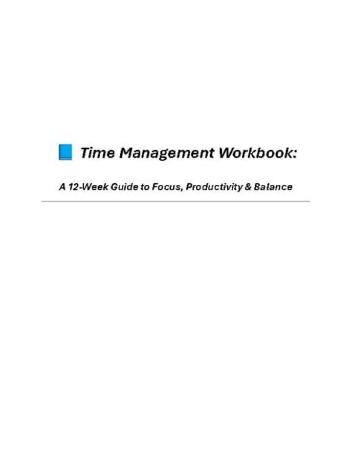 Master Time Management with This Free PDF Workbook