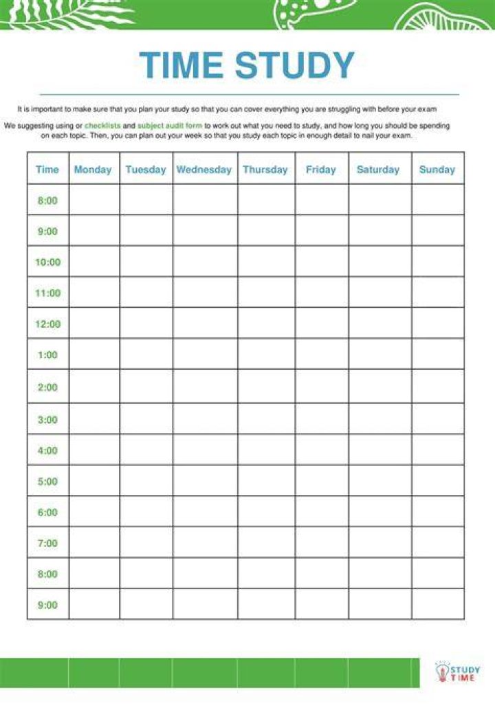 Time Study Worksheet PDF: Free Download & Use