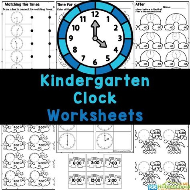 Time Worksheets for Kindergarten PDF – Printable Learning Activities