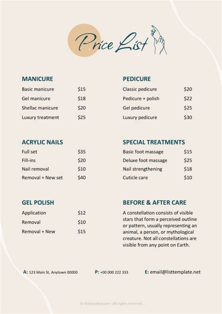 Tips & Toes Price List PDF: Save Money on Foot Care Essentials