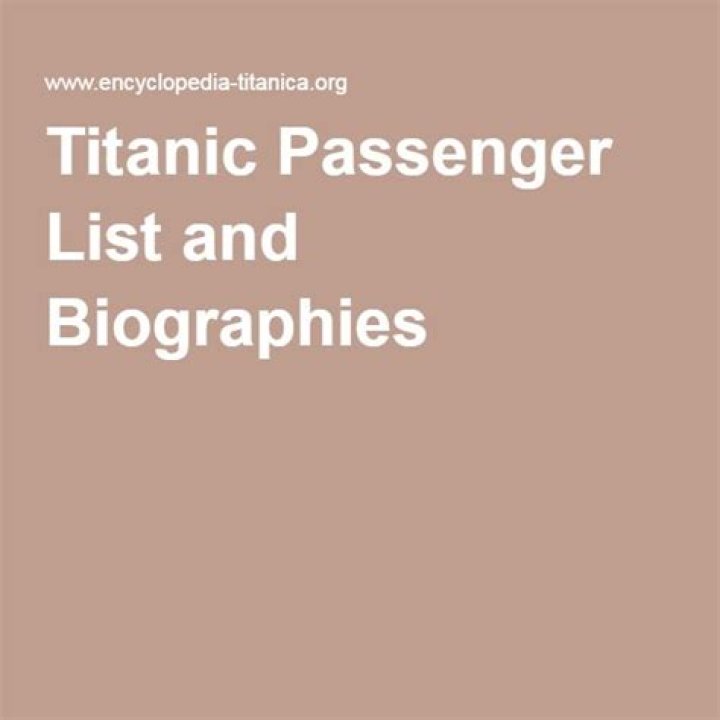 Titanic Passenger List PDF – Full Free Download