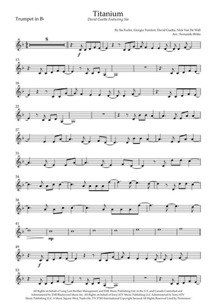 Titanium Music Sheet PDF: Premium Sheet Music Download