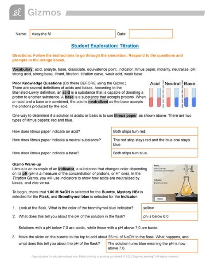 Free Titration Gizmo Answer Key PDF – Master Lab Titrations Easily