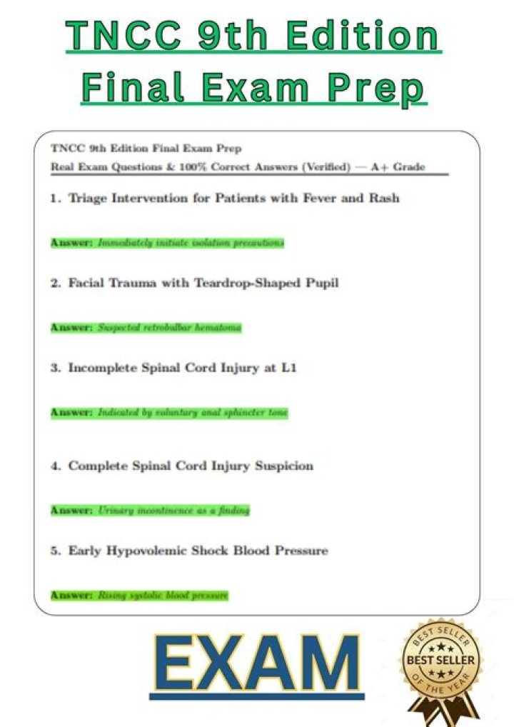 TNCC 9th Edition Test Answers PDF – Perfect Study Resource