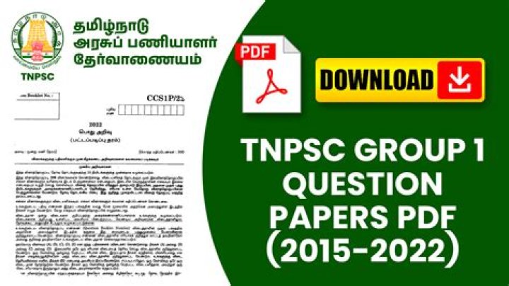 Free TNPSC Group 1 Question Paper with Answers PDF Download