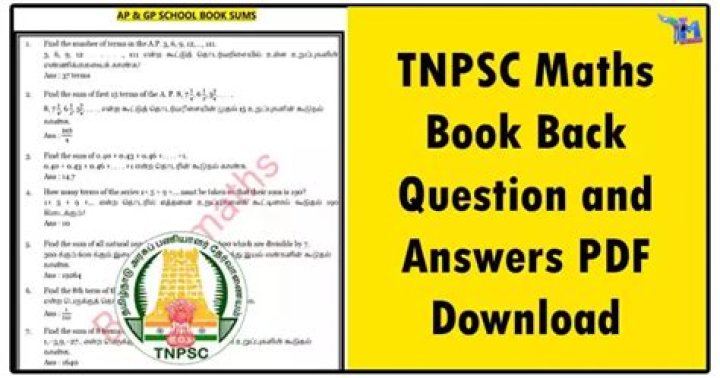 Free TNPSC Maths Questions & Answers PDF with Solutions