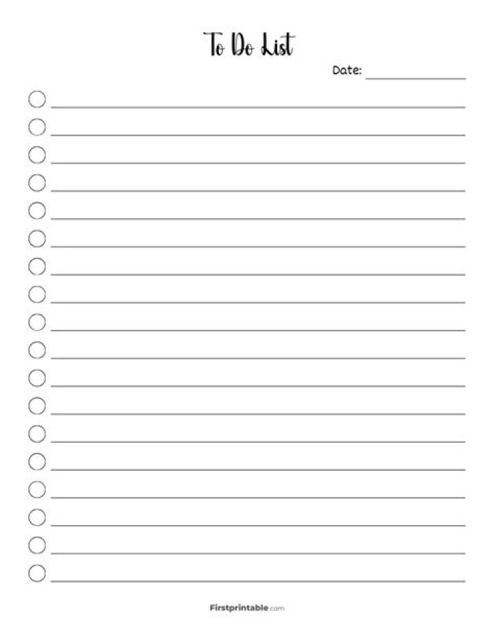 Free Printable To Do List PDF – Instant Download