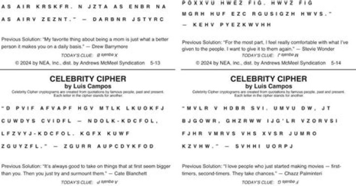 Today's Celebrity Cipher Answer PDF Free – Decode Now