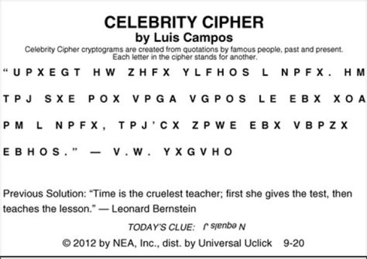 Today's Celebrity Cipher Answer PDF – Reveal Now!