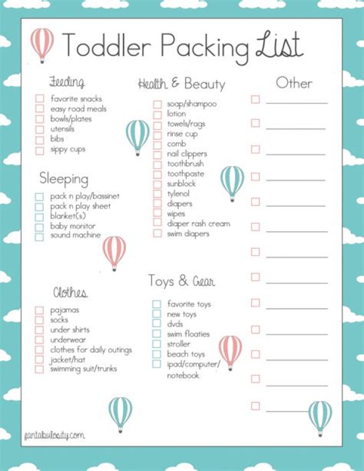 Toddler Packing List PDF: Easy Checklist for Stress-Free Travel