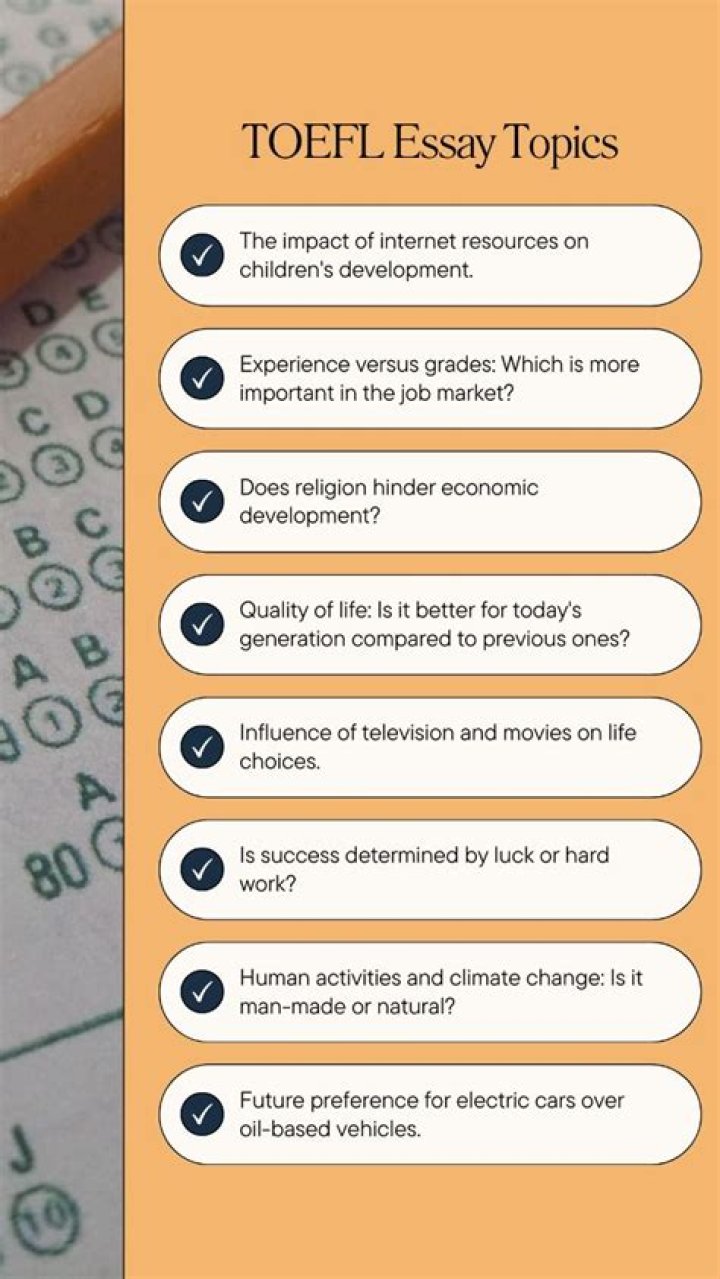 Top 50 Toefl Essay Topics with Answers PDF for Instant Practice
