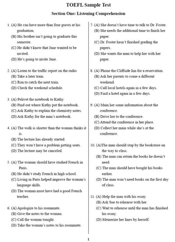 Free Toefl Exam Questions & Answers PDF: Master IELTS Prep