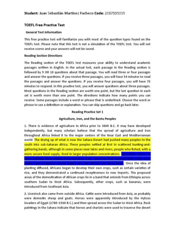 TOEFL Free Practice Test PDF – Download Now for Free