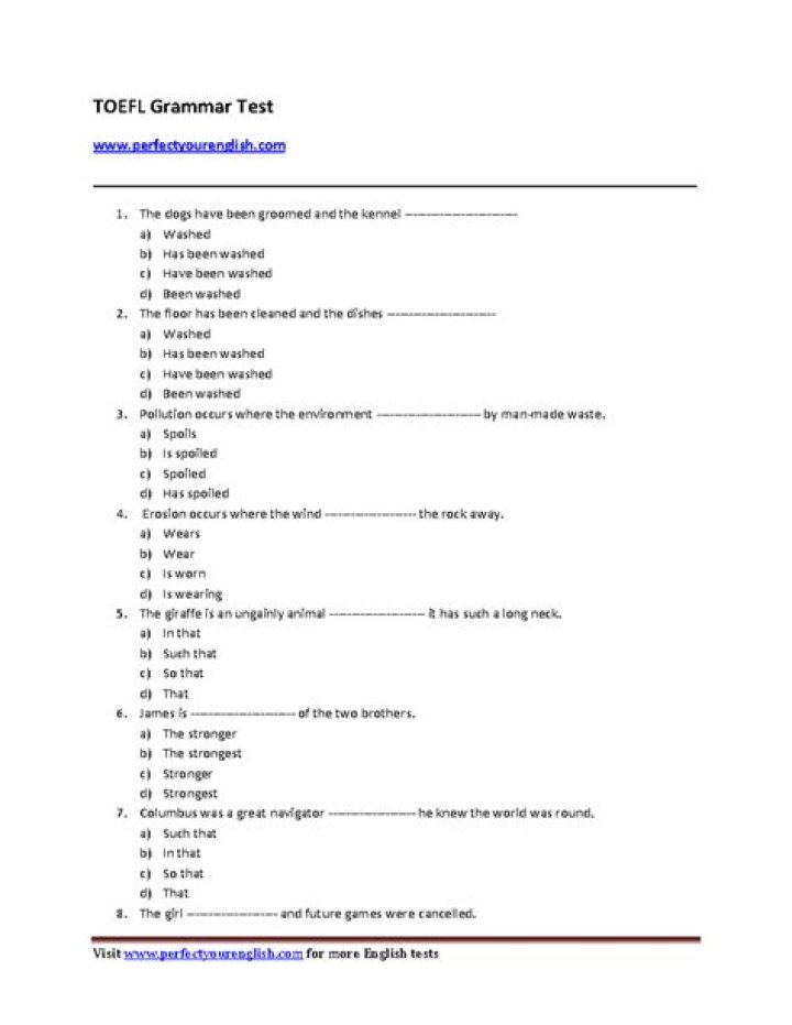 Toefl Grammar Test PDF: Practice & Improve Your Score