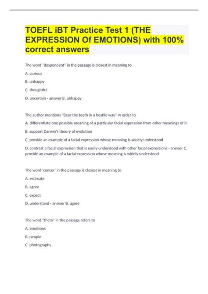 TOEFL iBT Practice Test with Answers PDF – Instant Download