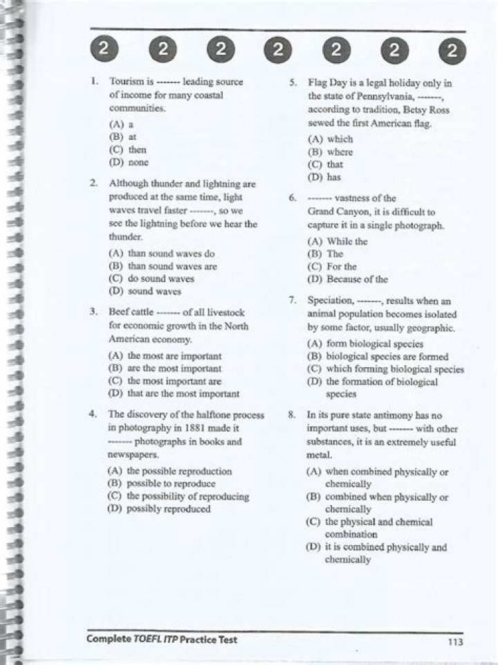 TOEFL ITP Practice Test PDF – Instant Download for Success