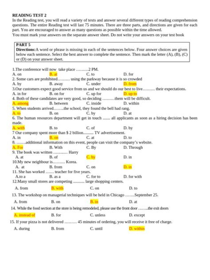 Toeic Reading Practice with Answers PDF – Boost Your Score