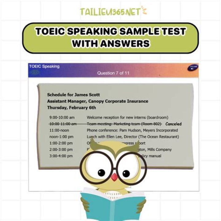 TOEIC Speaking Sample Test PDF – Practice & Improve Your Speaking
