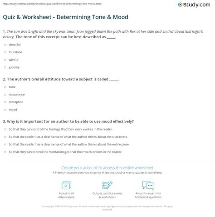 Tone and Mood Quiz with Answer Key PDF – Instant Insight