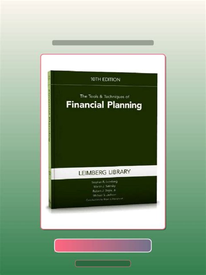 Mastering Financial Planning: Essential Tools and Techniques PDF Guide