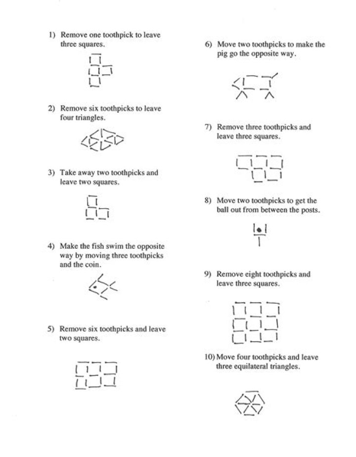 Toothpick Puzzles with Answers PDF – Solve Fun Brain Teasers