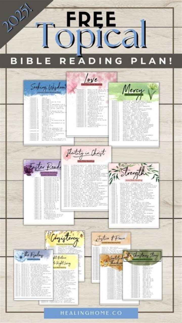 Topical Bible Reading Plans PDF for Daily Spiritual Growth