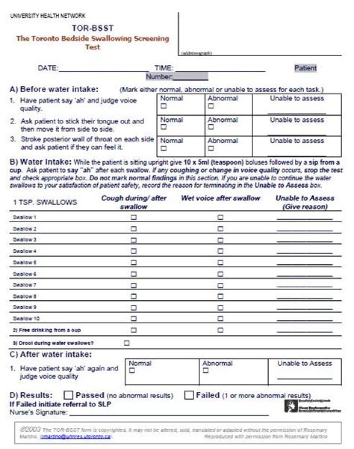 Toronto Bedside Swallowing Screening Test PDF: Quick & Reliable Assessment