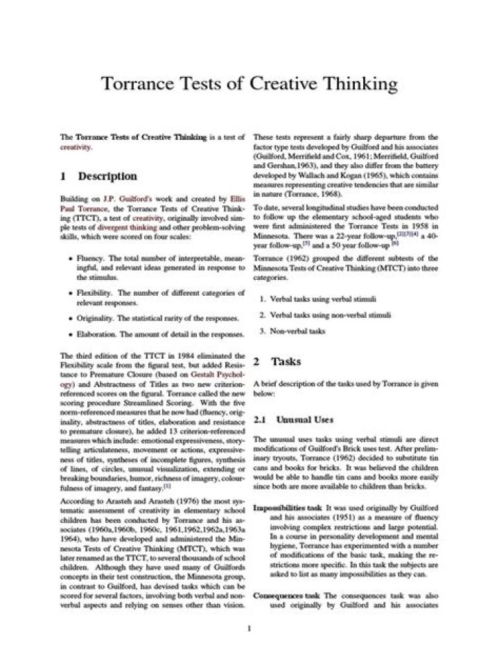 Master Creative Thinking with Torrance Tests of Creative Thinking PDF