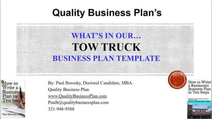 Towing Company Business Plan PDF: Step-by-Step Guide