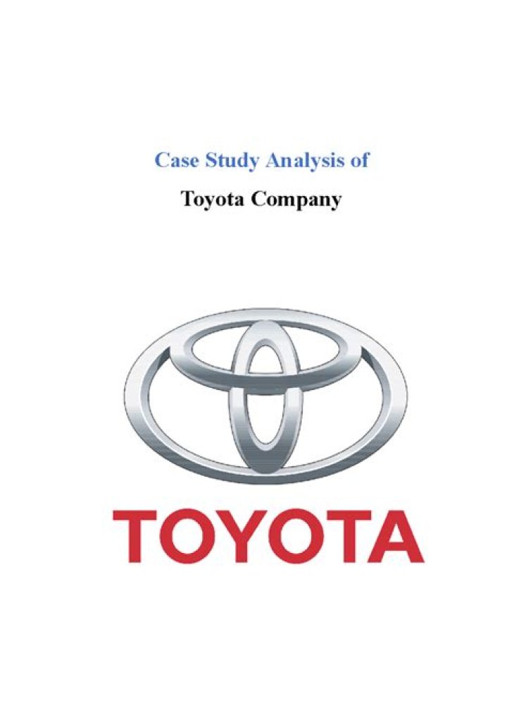 Toyota Case Study Strategic Management: Insights & Strategies PDF