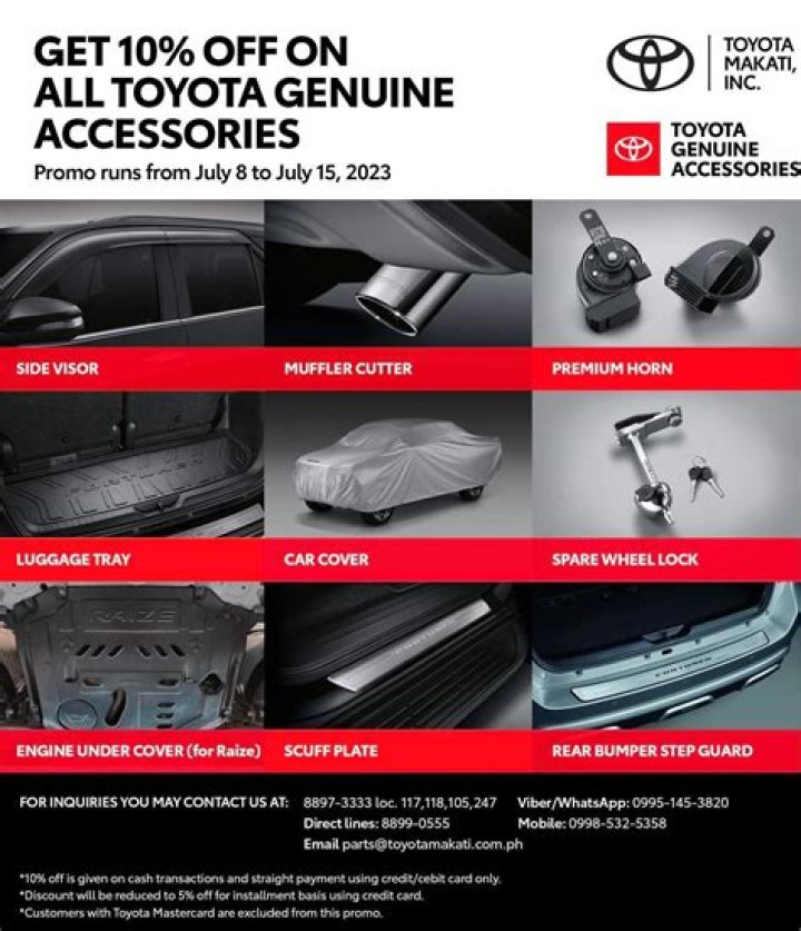 Toyota Genuine Accessories Price List Australia PDF – Save Up to 30%