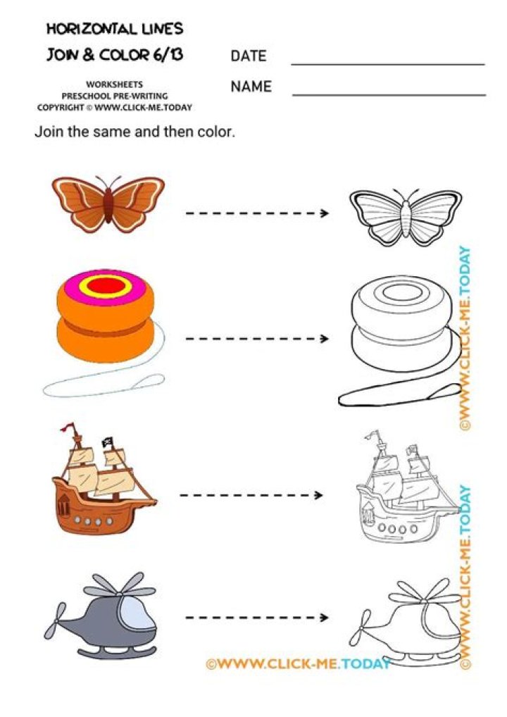 Free Tracing Horizontal Lines Worksheets PDF for Kids