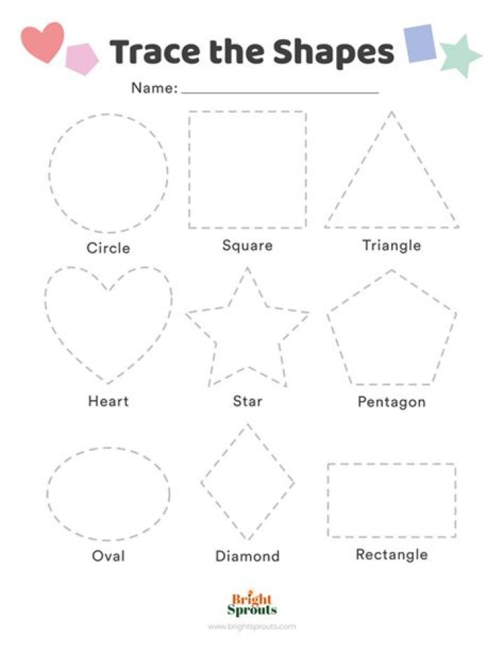 Tracing Shapes Worksheets for Preschool PDF – Free Printable Shapes Tracing for Early Learning