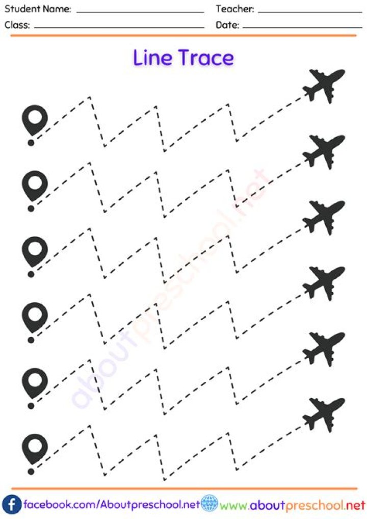 Free Tracing Worksheets for Preschool PDF Download