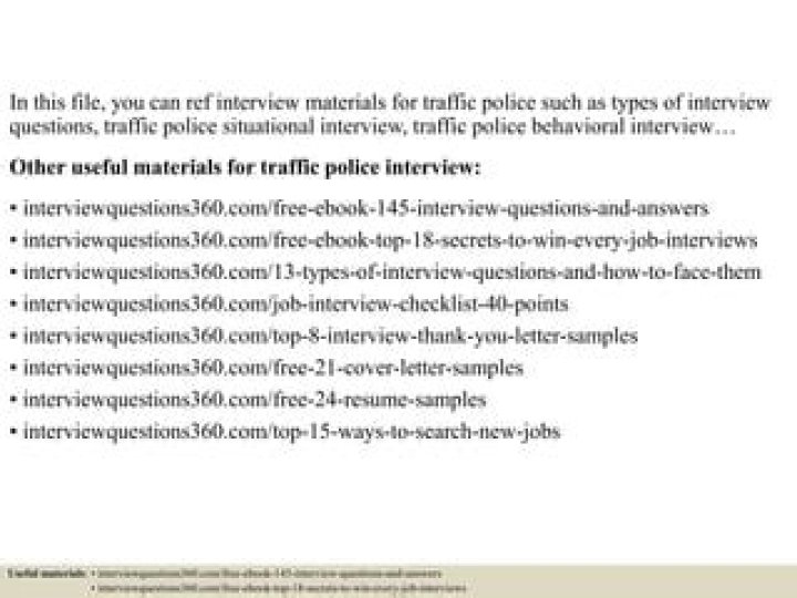 Traffic Officer Interview Questions & Answers PDF: Expert Prep Guide