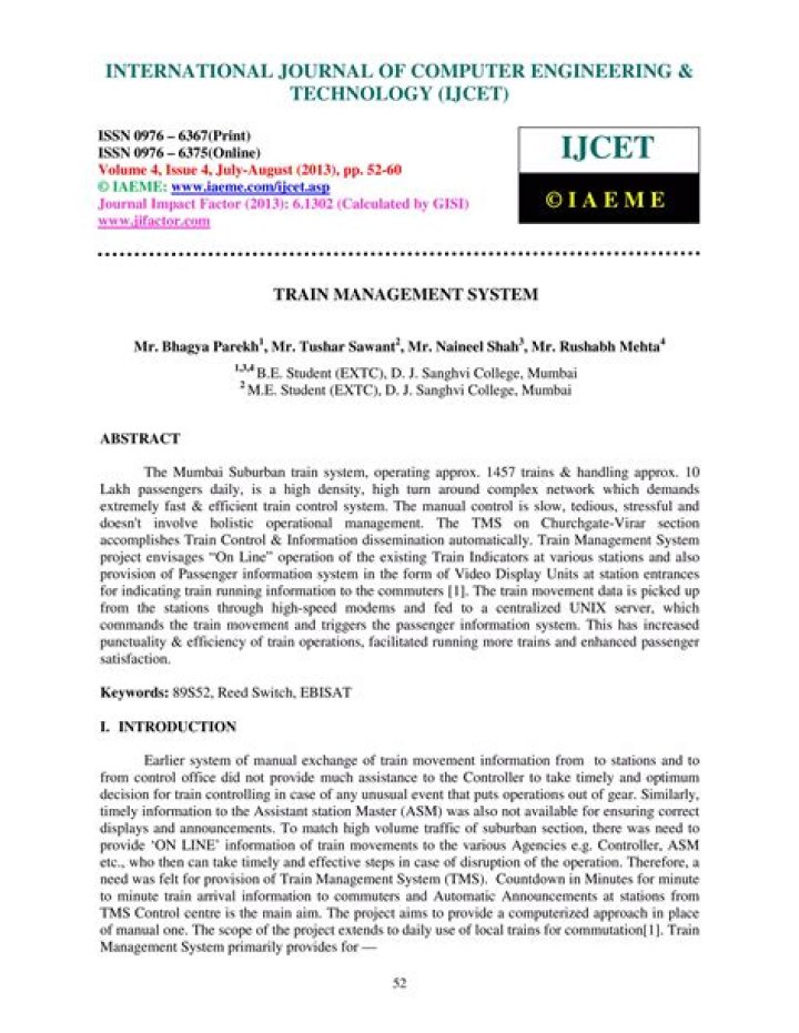 Train Management System PDF: Comprehensive Guide for Efficient Operations