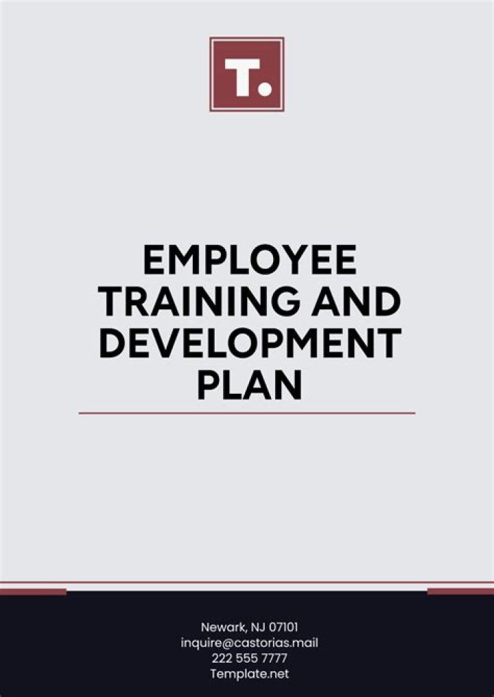 Training and Development Plan PDF for Professional Growth